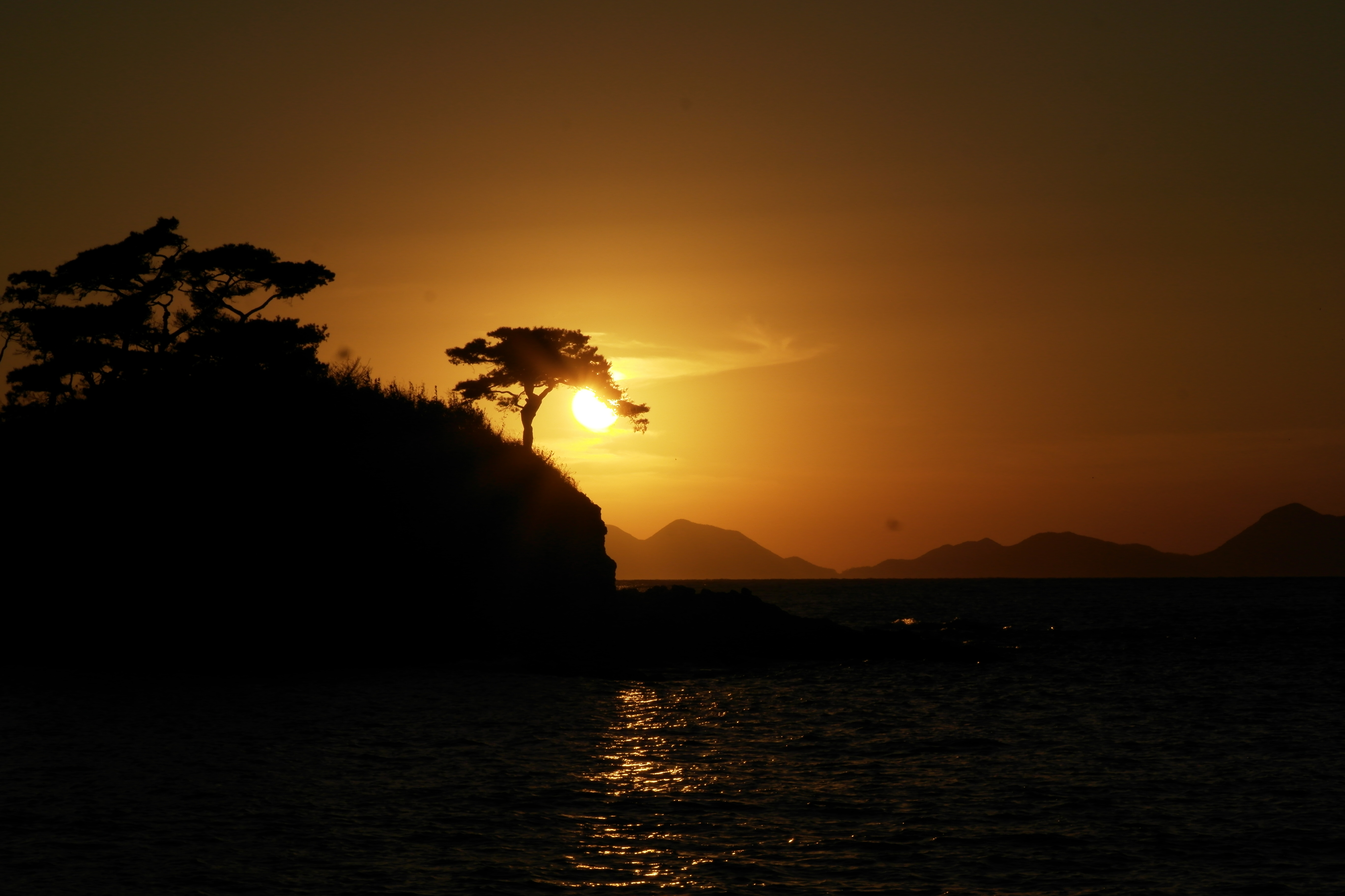 서해 솔섬 석양